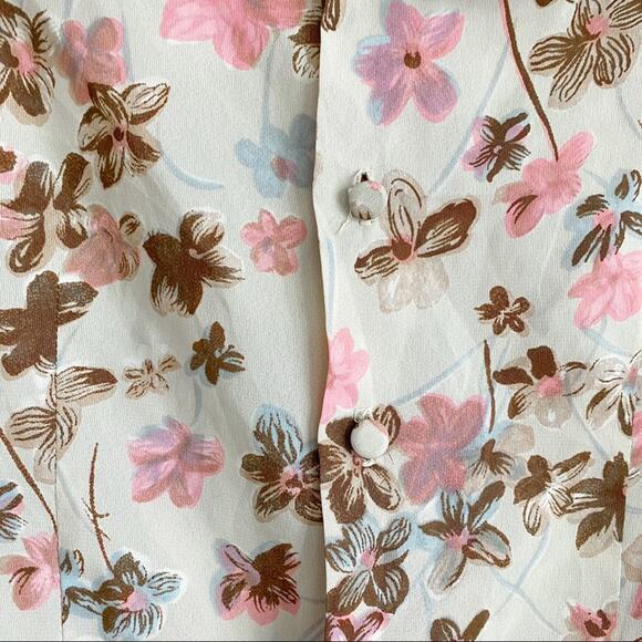 Mode de Paris Vintage Cropped Floral Top Size Small - Picture 8 of 11